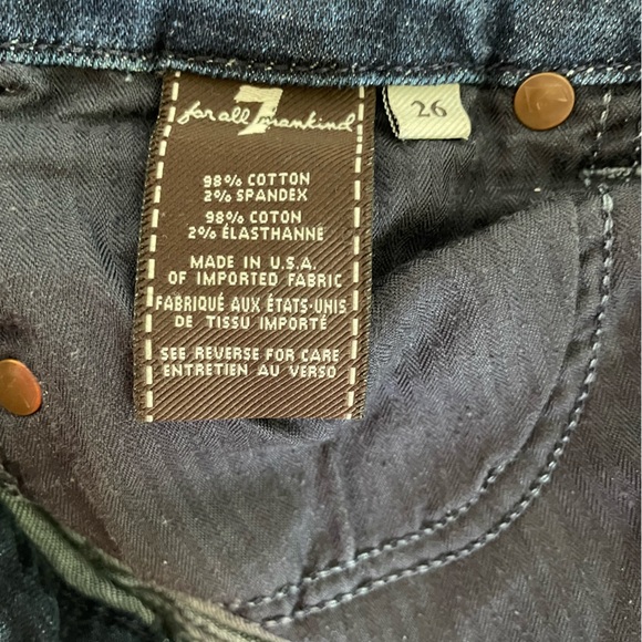 7 For All Mankind Slim Illusion Kimmie Straight Jeans - size 26 - Picture 8 of 10